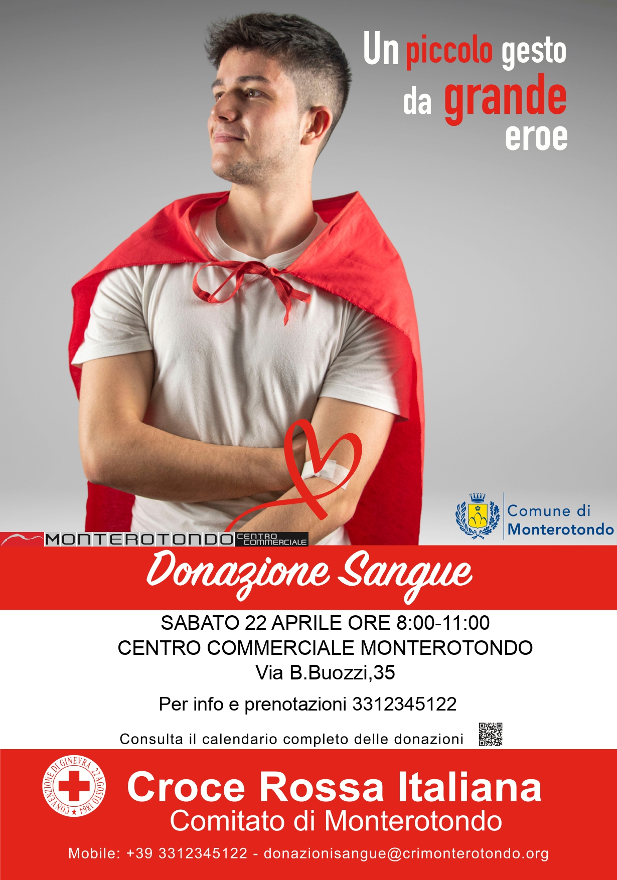 Donazione sangue Croce Rossa Italiana: sabato 22 aprile
